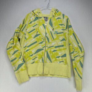 NIKE Youth Zip Up Hoodie Geometric Yellow Blue Youth Size XL (16-18)